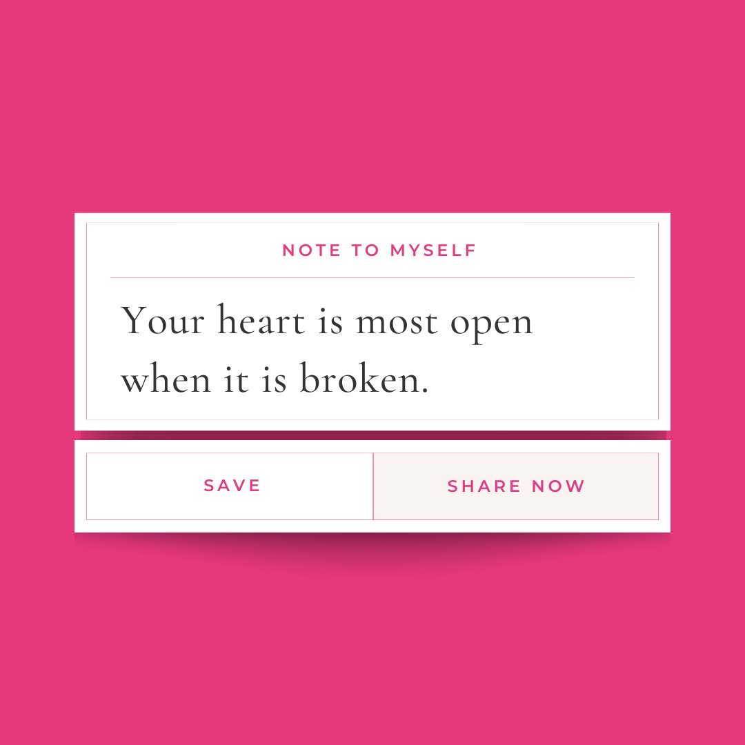 GetRealBeHealed's tweet photo. When your heart is open, allow God to fill it so that your heart can expand. 💗💗💗 I pray that you are empowered to use your #brokenness to become bigger and better, not #bitter 👑
#queenmentality #empoweredwomen #selfgrowth #femaleboss https://t.co/O1qcHWH2x5