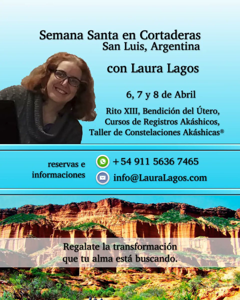 regAkashicos's tweet photo. 💬WhatsApp: https://t.co/NKe36L9Xdu
✉️Email: info@AnimaGaiae.com
🔗Web del evento: https://t.co/uXM1NjZs3y 

#AcademiaHolistica #espiritualidad #crecimientopersonal #terapiascomplementarias #LauraLagos #Rito13 #BendicionDelUtero #RegistrosAkashicos #ConstelacionesAkashicas https://t.co/FjlwEtEiyM