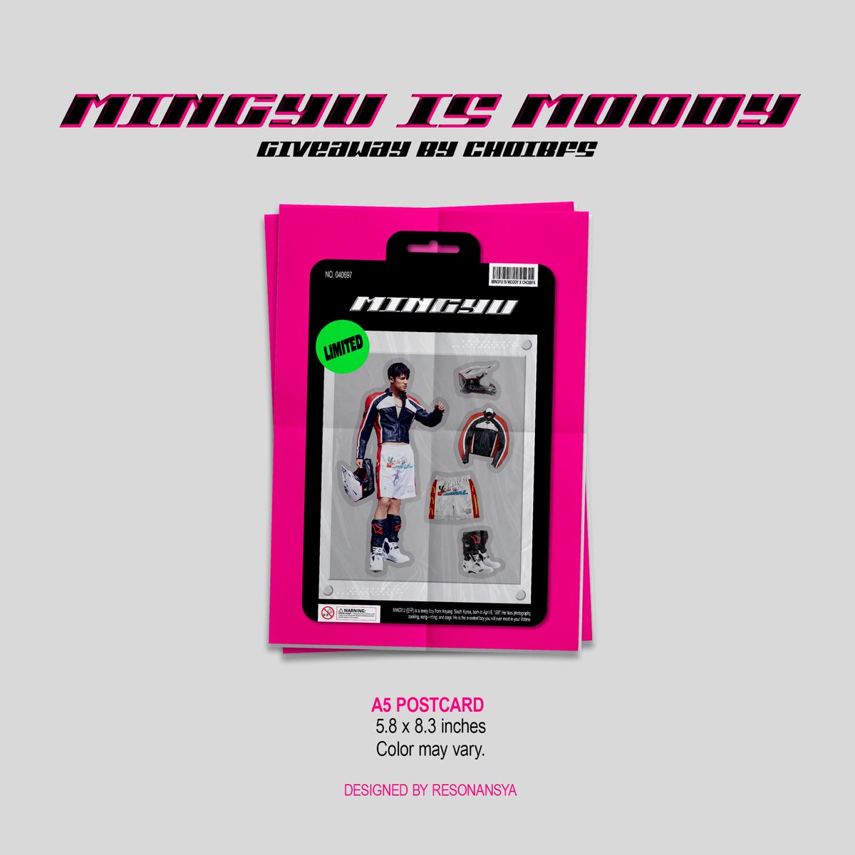 choibfs's tweet photo. hey moody kidz! 🗯 

i hope you are excited to celebrate mingyu’s birthday 😼 

i will be distributing kewl freebies on dday 💘see pics below for more details

see you !! 🤩💥

#MINGYU_IS_MOODY https://t.co/Tnxbdgqfp5