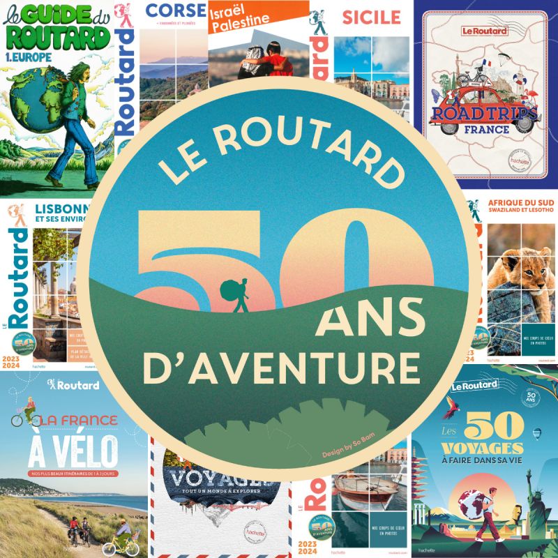 Le <a href="/GuideDuRoutard/">Le Routard</a> fête ses 50 ans !
Il a révolutionné le secteur du tourisme avec une vision inédite du voyage, une nouvelle manière d’appréhender la route et de découvrir le monde. Hachette Livre est fier d’être l'éditeur du Routard aux côtés de Philippe Gloaguen et son équipe!