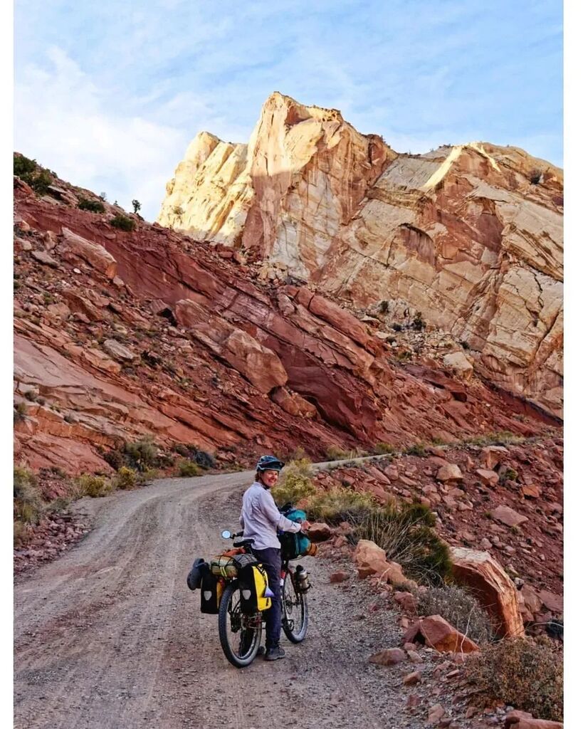 'Bikepacking South'ish • Days 76-78: leaving the dirt roads of the San Rafael Swell, @highdey and I were treated to a gradual downhill tailwind all the way to Hanksville. Suddenly being in between the national parks of southern Utah made for a far mo… instagr.am/p/CqIQKKBItIq/