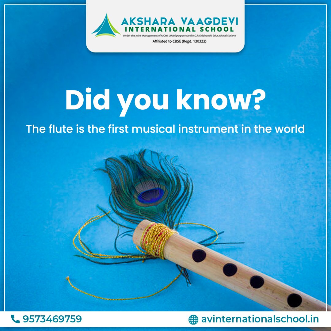 avischool's tweet photo. The world's oldest musical instrument, a Neanderthal flute, dates back 60,000 years. Experts have confirmed that the flute, crafted from the left thigh bone of a young cave bear, was made by Neanderthals.
𝐂𝐨𝐧𝐭𝐚𝐜𝐭 𝐔𝐬 : 9573469759
#AVIS #bestschool #education https://t.co/Gp6gp2aj0C