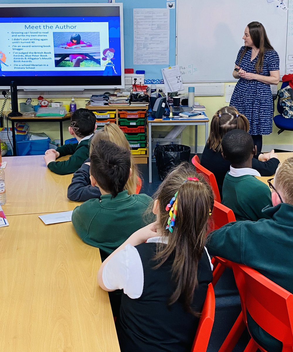 KnightsridgePr1's tweet photo. What an interesting morning in P4 with author Jo Clarke @bookloverJo as she shared her journey to becoming an author. From Paris to publication with lots of perseverance, we were inspired! #KPSValues @wl_literacy @scottishbktrust @BeckaMoor πππ @Furtherfrom @bouncemarketing https://t.co/3zCJaLkhkt