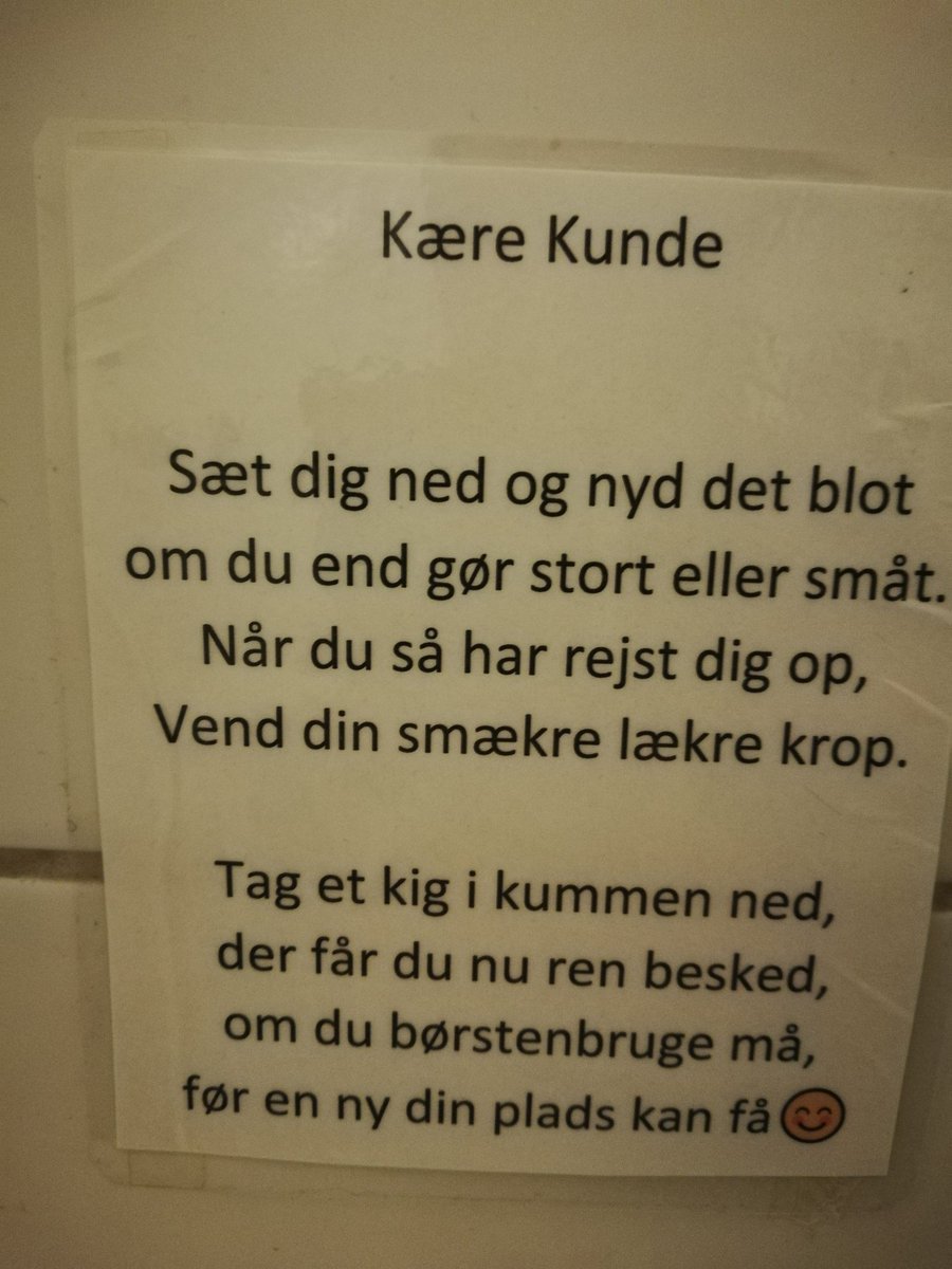 Smukt digt fra er toilet på @
Als 🤟❤️