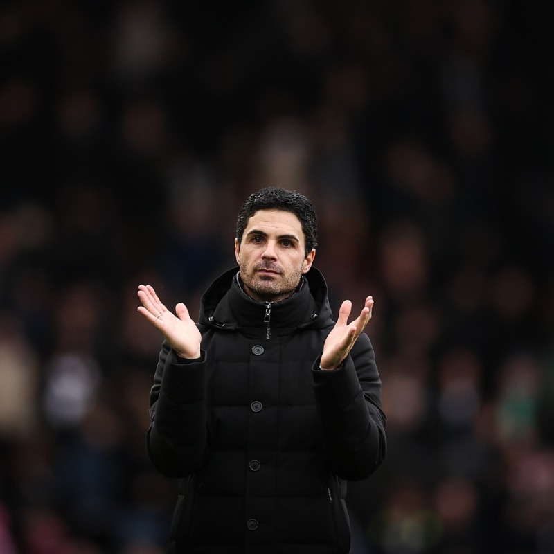 Arsenal's tweet photo. ✅ Four wins
⚽️ 14 goals scored
💪 Two clean sheets

👔 The boss has been nominated for March’s Premier League Manager of the Month award!

🗳 Get voting for Mikel and his staff 👇