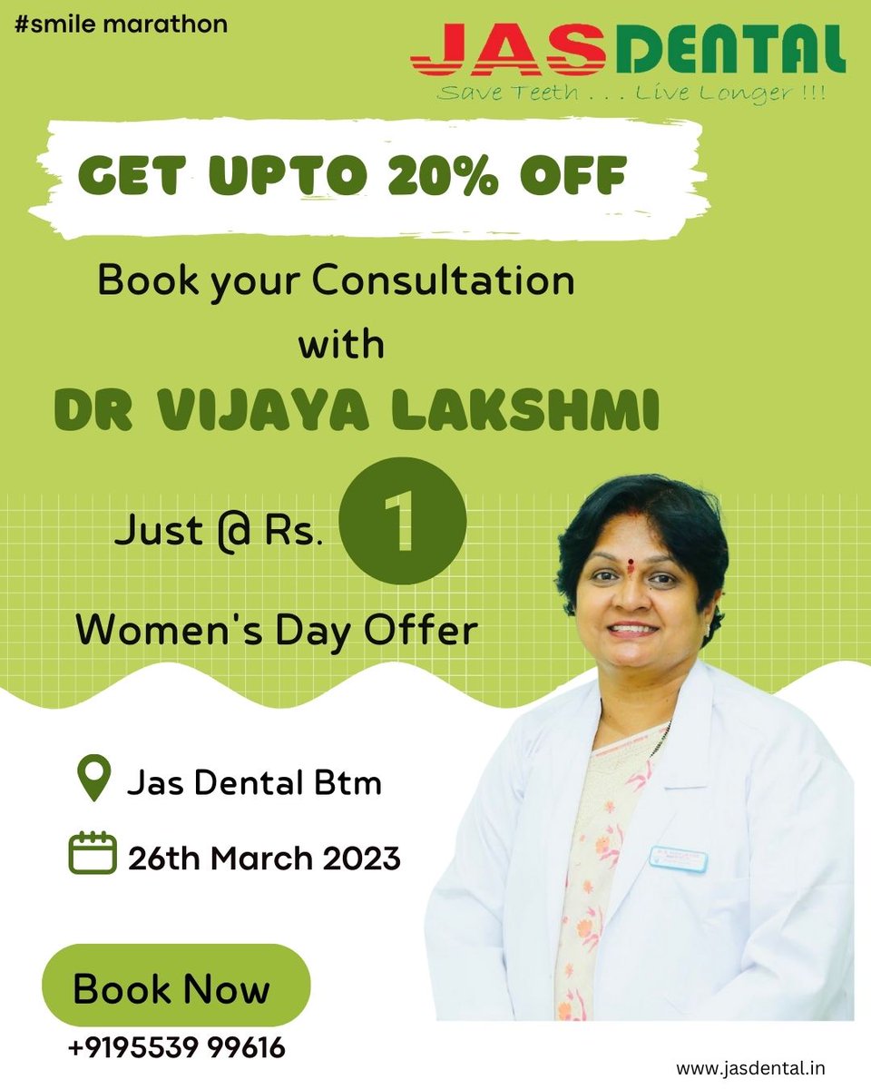 jasdental's tweet photo. To enhance your bright smile book your appointment with Dr Vijaya Lakshmi
#smilemakeover #instantsmile #happysmile #happypatient https://t.co/5XIK279cLJ