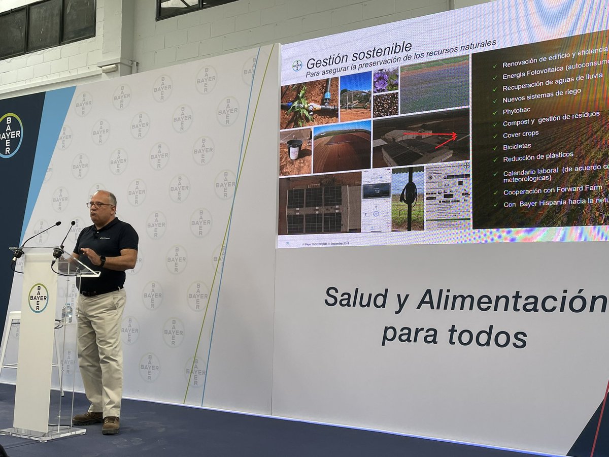 BayerEspana's tweet photo. La sostenibilidad está muy presente en toda la actividad de este centro de innovación agrícola. #DatosBayer2023 https://t.co/EXhv32owZ6