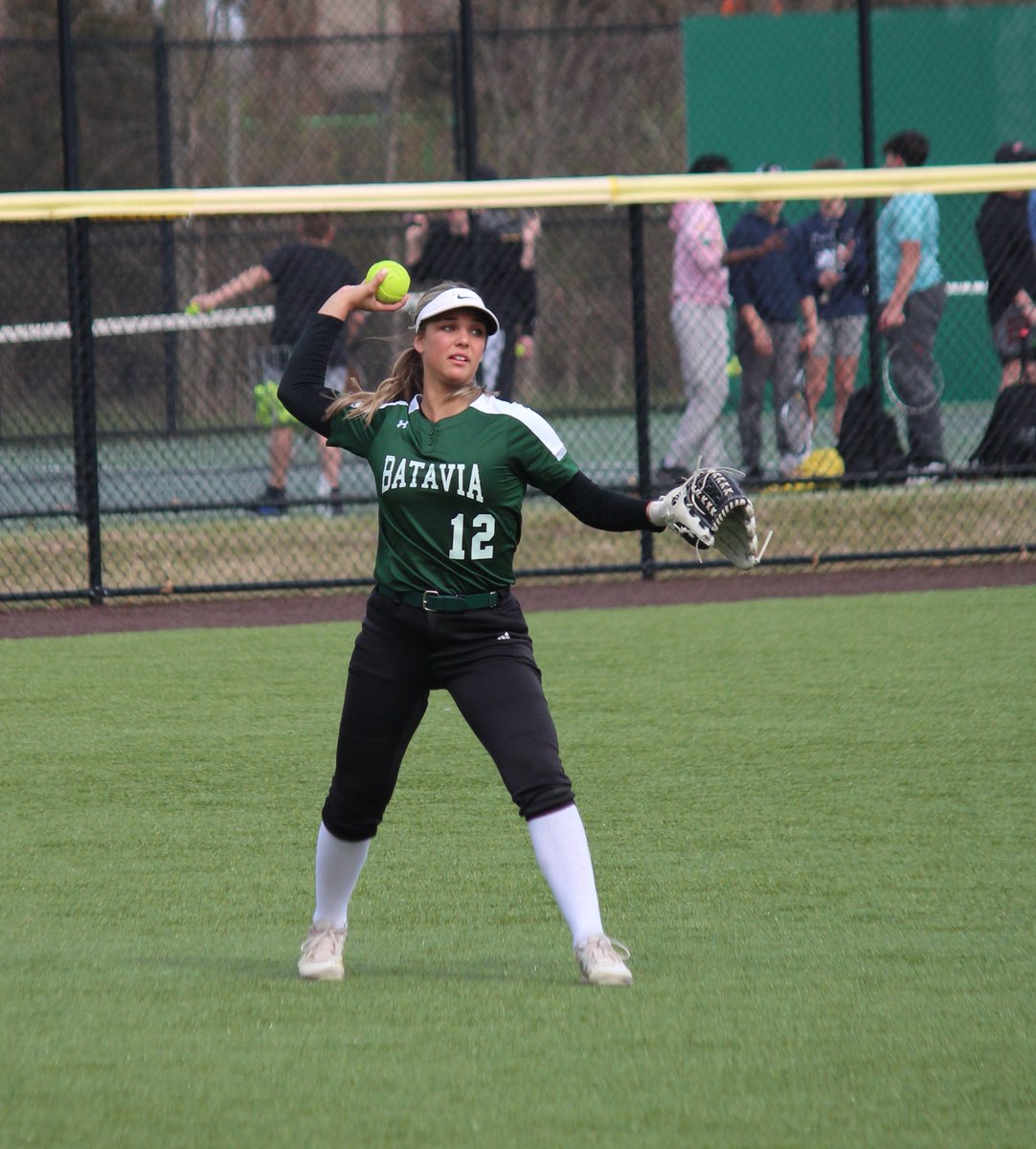 BataviaFPSB's tweet photo. We are down to two days in our senior countdown to the Papa John's Opening Day Classic and the regular season. Today's senior is  #12 Cloey Sattler, an outfielder and team captain. #SeniorPride #HowBoutDemDawgs https://t.co/OWDBKSUIw1
