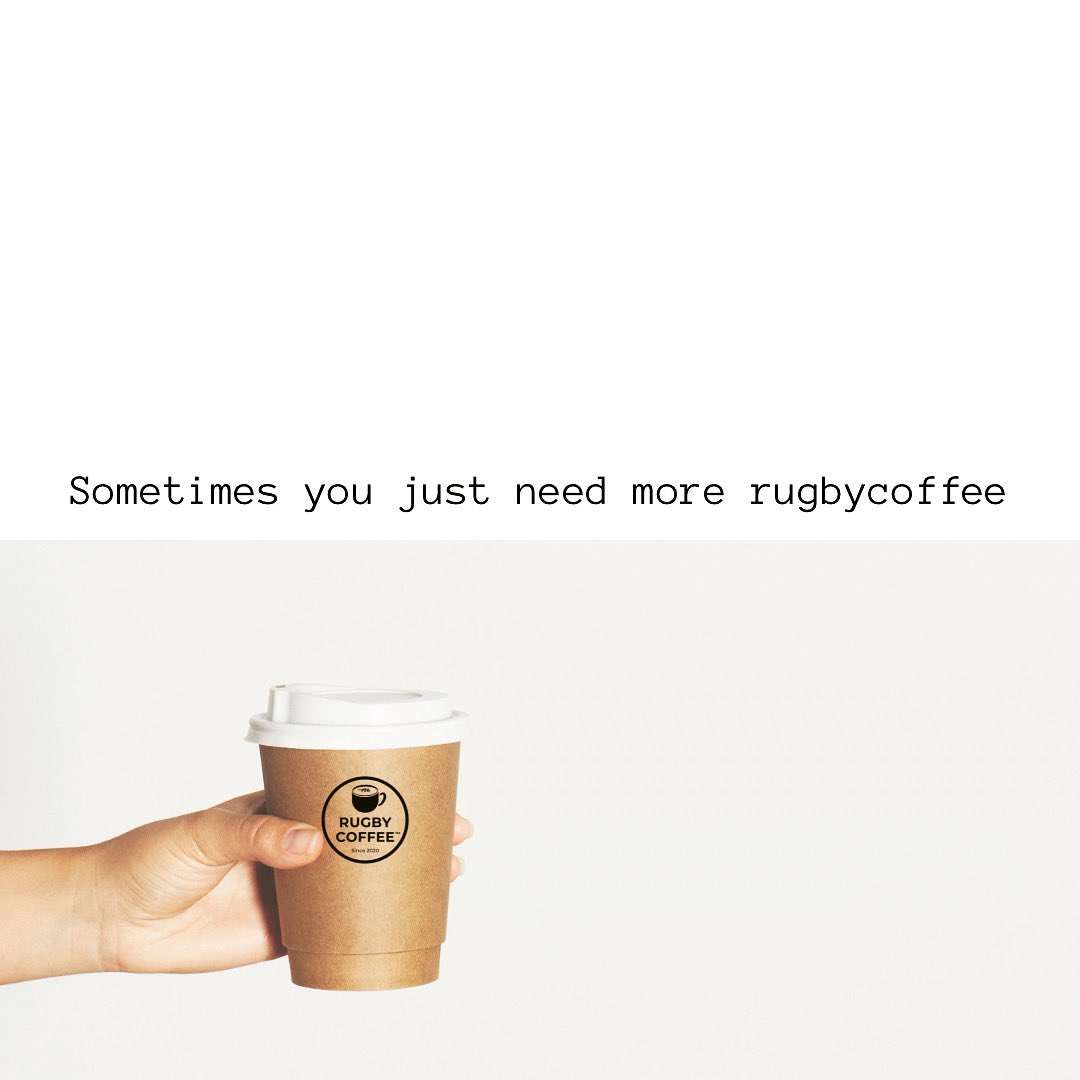 rugbycoffee's tweet photo. Sometimes you just need more coffee - RUGBYCOFFEE!
#coffee #morecoffee #rugbycoffee #makeadifference #bringingpeopletogether #itsnotjustagame #itsawayoflife https://t.co/xD3Hy4yQ2C