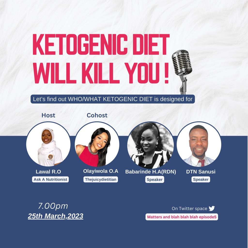 What is Ketogenic Diet; *do you really know*?

Who is Keto diet for?_ 
What condition requires Keto diet?
How long should you use a Keto diet?
All of these questions and more will be properly answered and discussed. 
Join Matters and Blah Blah Blah again this Saturday