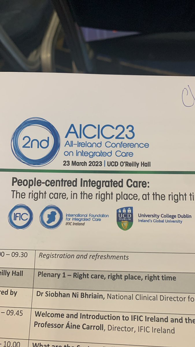 ChrissieQI's tweet photo. #IntegratedCare #AICIC23 great conversations, great line up, lots of #integration @ucddublin #OReillyhall congratulations to @GillieLoughlin and David #integratedchronicdiseasehubtuh great poster presentation ๐๐ผ https://t.co/zY2LK5Xjs8