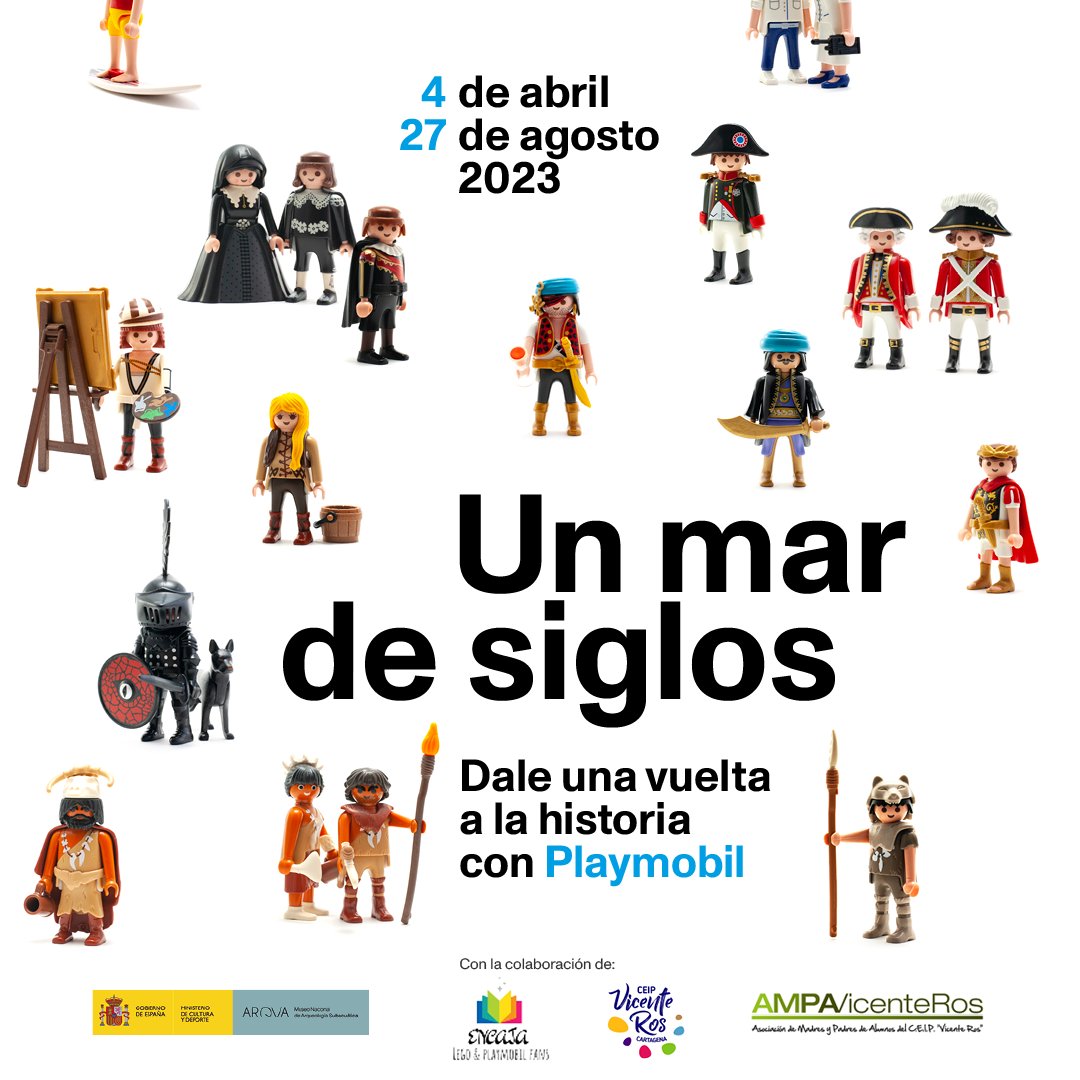 museoarqva's tweet photo. ¡Queríamos guardar la sorpresa pero no podíamos aguantar más!. Del 4 de abril a 27 de agosto, el #ARQVA disfrutaremos de la exposición: Un Mar de Siglos. Dale una vuelta a la historia con #playmobil Ahora más que nunca....#TeLoVasAPerder?
@asociacionencaja https://t.co/G4Pm0kutpG