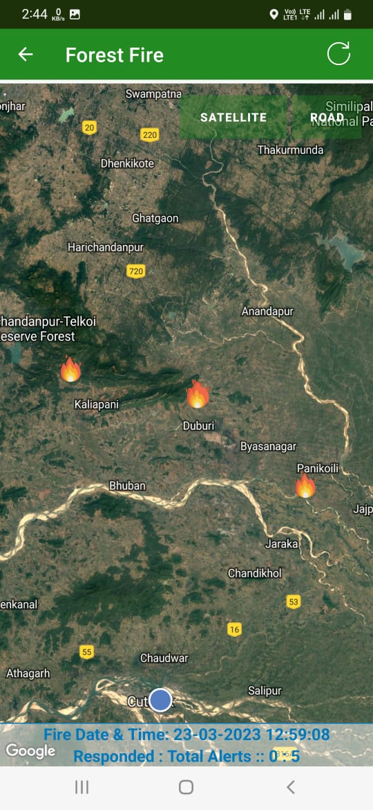 Cuttack_DFO's tweet photo. Today all 5 Fire Points are attended by the staffs of Cuttack Forest Division and successfully doused in time. https://t.co/gbMXv1Fdjs