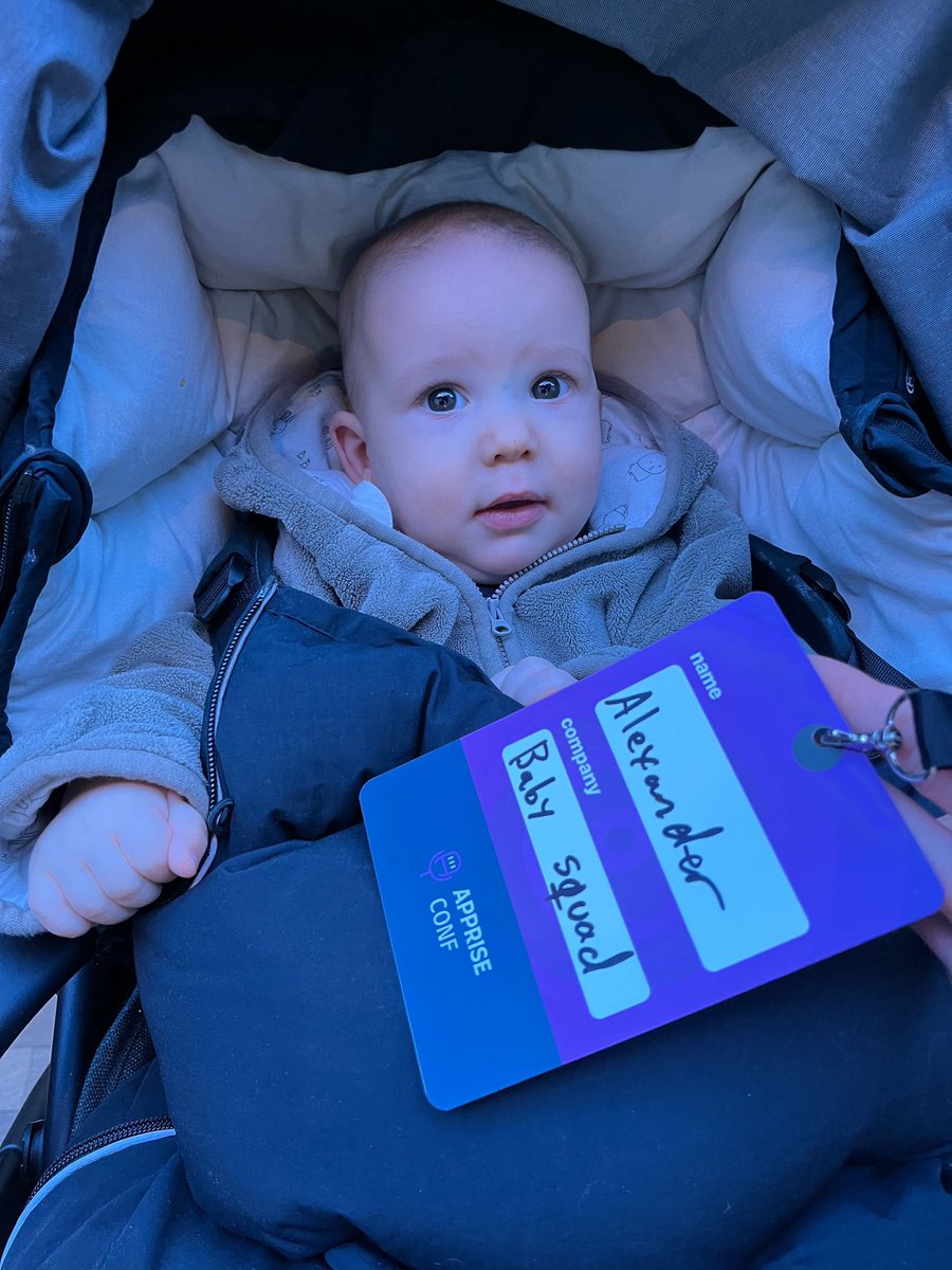 AppriseConf's tweet photo. 👶🎉👨‍💻 Look who's our special guest at #AppriseConf! 

Alexander‘s first mobile conference! We heard he has already mastered the art of babbling in iOS and Android. Who knows, maybe we'll learn a thing or two from him. 🤔 

#FutureCoder #StartingYoung 

Dad’s account: @webmaxru https://t.co/QTFrc0fYoj
