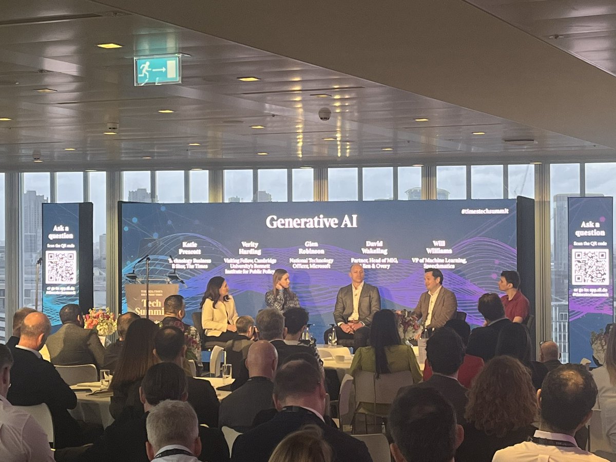 WeAreFieldHouse's tweet photo. Brilliant discussion on Generative AI, #regulation and the future of #ChatGPT featuring VP of Machine Learning at @Speechmatics Will Williams, @verityharding from @Cambridge_Uni, @GlenPRobinson of @MicrosoftUK and @AllenOvery’s David Wakeling
#timestechsummit #innovation #AI https://t.co/D1j5b13vF6