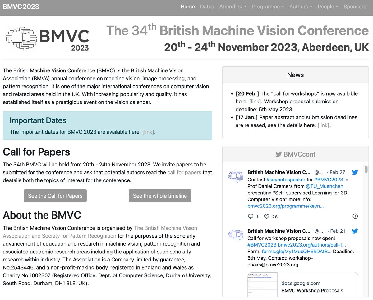 British Machine Vision Conference (BMVC) tweet media