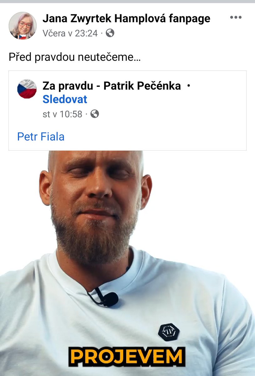 HPrahy's tweet photo. Babiš a Hamplová sdílí stejné video nějakého blba, odborníka přes premiéra Fialu.
Tvl, Babišovi evidentně chybí Prchal. https://t.co/x871vq1Ni3