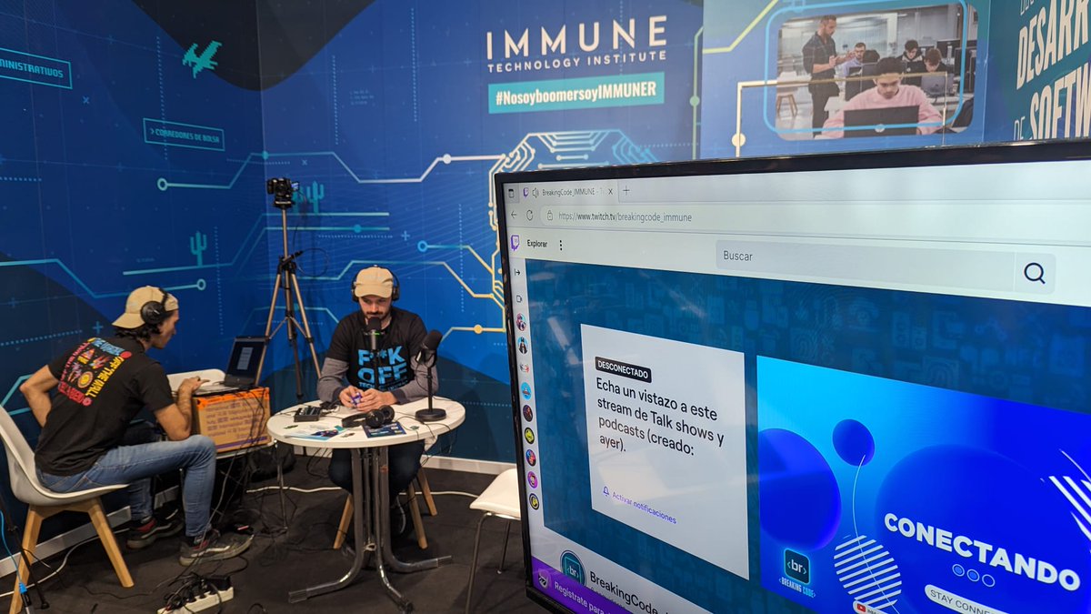 immuneinstitute's tweet image. ¡Estamos en directo en Twich retrasmitiendo desde @FeriaAula! 👇🏻👇🏻👇🏻
#ChangeTheCourse #TalentoTech #Aula2023