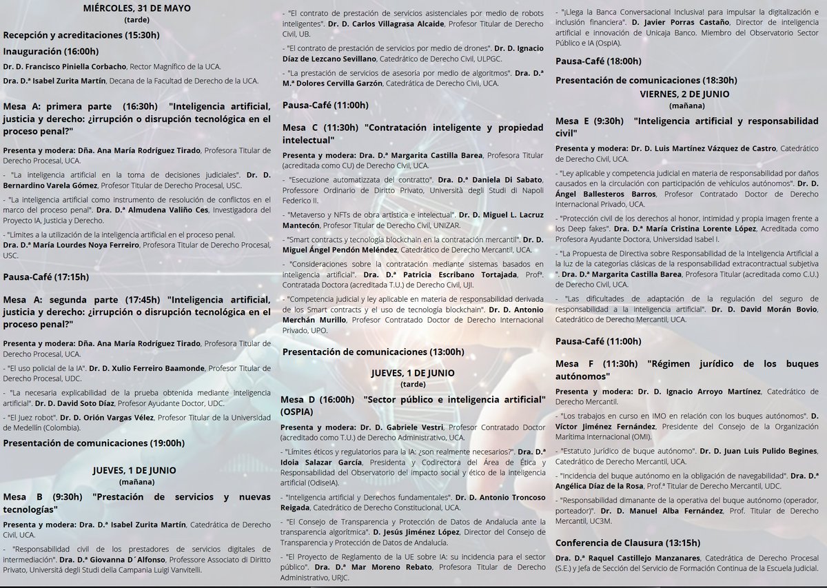gabrielvestri's tweet photo. 👉Les invitamos al Iº Congreso Internacional "EL DERECHO Y LA JUSTICIA ANTE LA INTELIGENCIA ARTIFICIAL Y OTRAS TECNOLOGÍAS DISRUPTIVAS". https://t.co/pj5hxMkDi6 (programa, inscripciones, call for papers etc..).. @odise_ia @SEDIAgob @CarolinaWisner @craselrau  Gracias por RTW https://t.co/EWc7LJEP7I