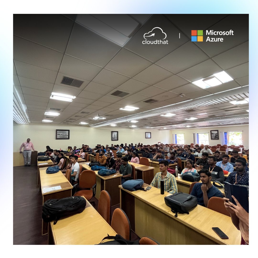cloudthat's tweet image. We had the pleasure of hosting a free training session on Microsoft Azure Fundamentals at @JAINUNIVERSITY and at Albertian Institute of Science & Technology
Here are some highlights of the event!
#JainUniversity #AzureFundamentals #CloudComputing #MicrosoftCertifiedTrainer