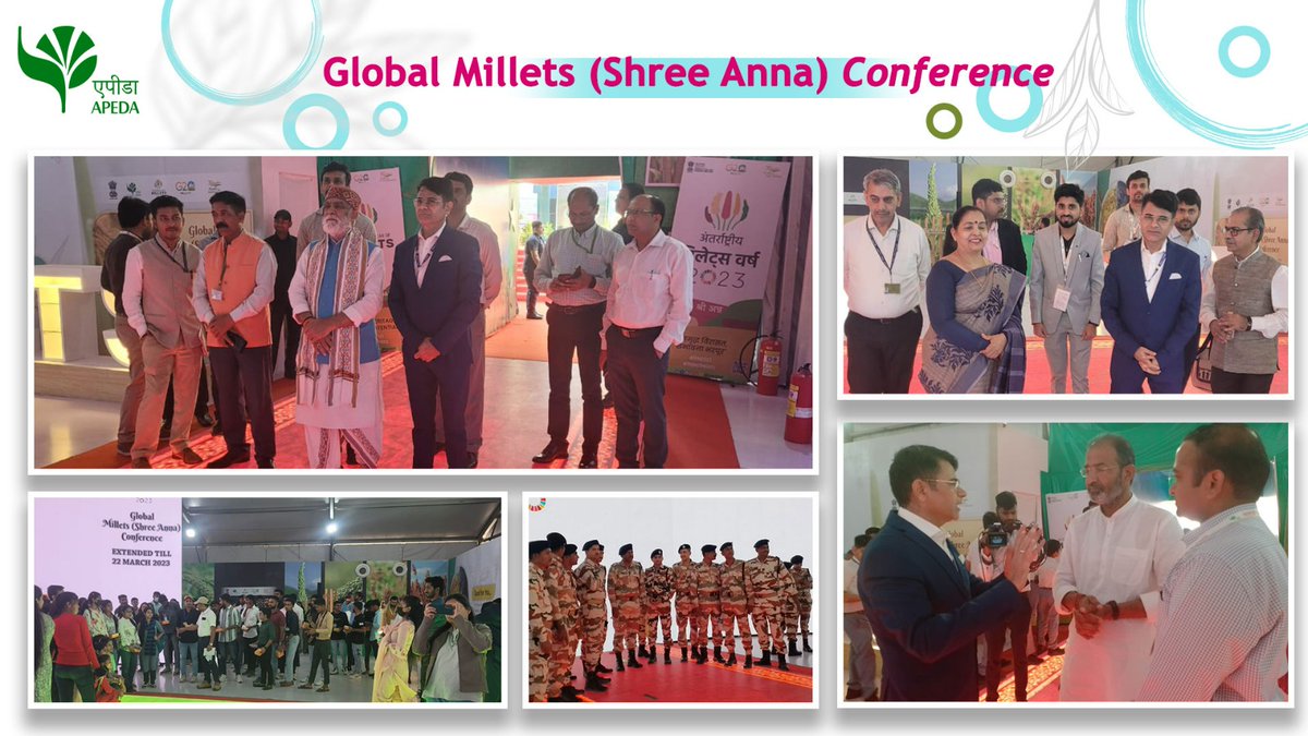 APEDADOC's tweet photo. Glimpses of exhibition of millets at Global #Millets (#ShreeAnna) conference held in NASC Complex, IARI, Pusa Campus, New Delhi. #GlobalMilletsConference #Indianmillets #YearofMillets #IYM2023 #APEDA https://t.co/NY5qDnPx57