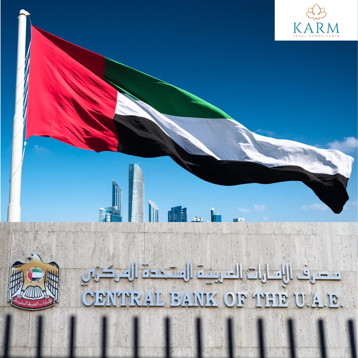 KARM_Legal's tweet photo. Central Bank of The UAE (CBUAE) launches its #digital currency strategy, after partnering with G42 Cloud and R3 

Read more here: https://t.co/qgf0BmU3gV 

#UAE #MiddleEast #Currency #cbdc #Legal https://t.co/pZ876d5I0A