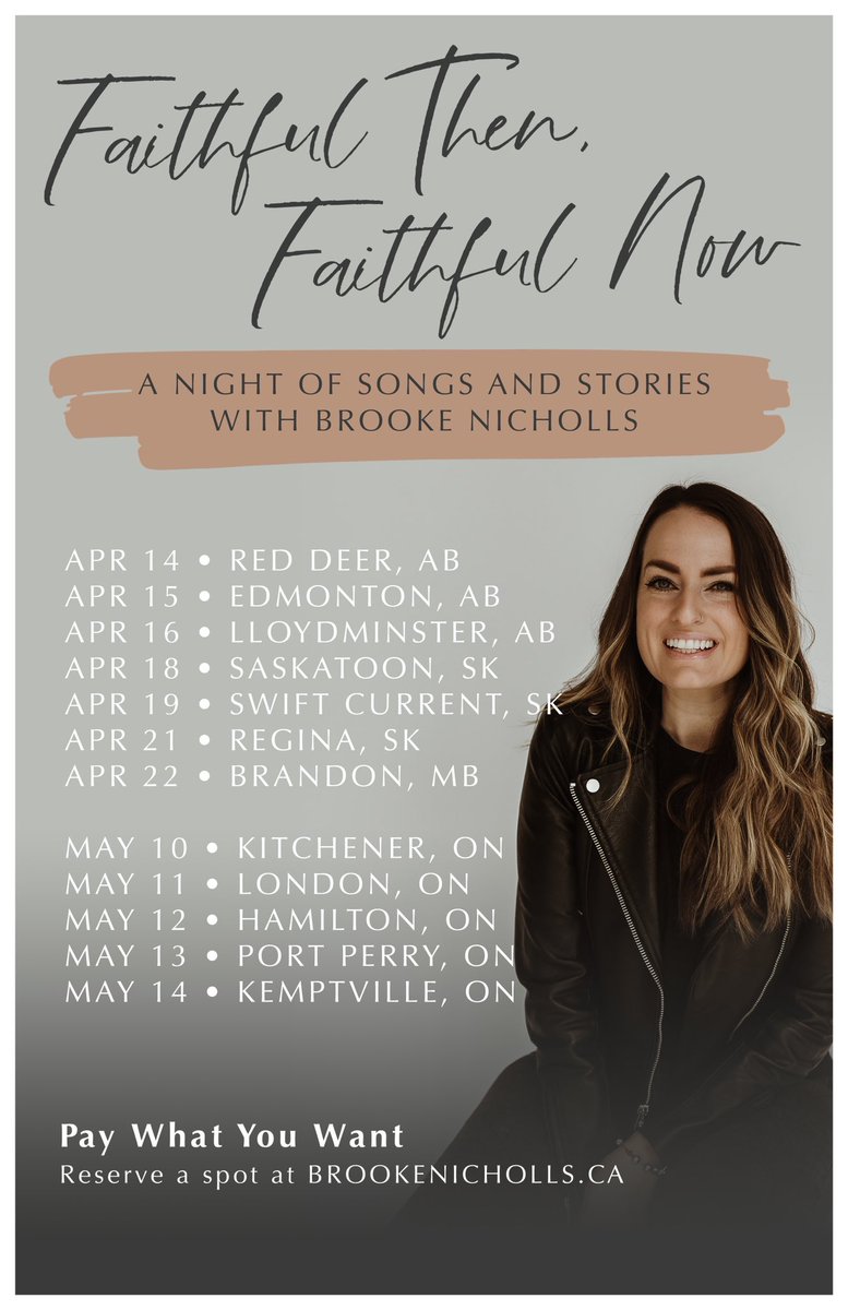 If you’re in one of these areas next month, would love for you to join me on my acoustic tour.