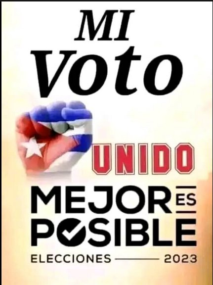 👉Cubanos la Patria, la Revolucion y el Socialismo necesita de nosotros, Votemos por todos. #YoVotoXTodos @Aittana20 @300Temistocles @AmarisAylaQba @Ana_Hurtado86 @ANAPAULAlabella @cuba_mayi @soldpatria @dayanara0159