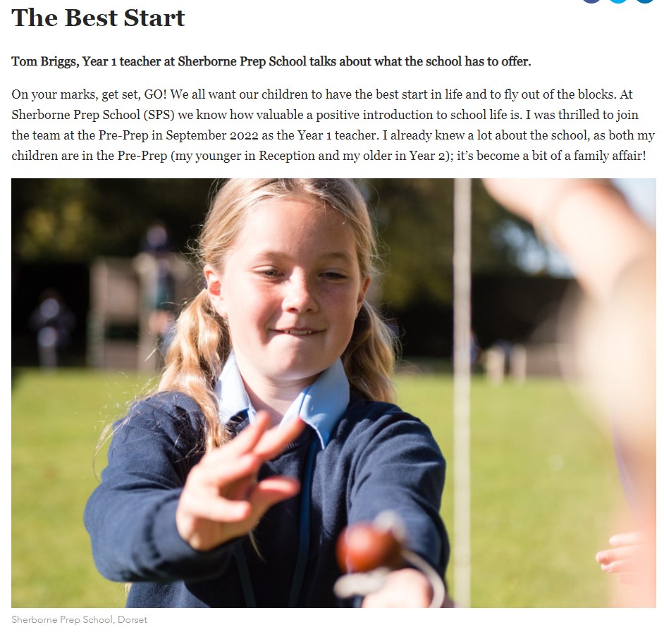 Sherborneprep's tweet photo. We are thrilled to see our article written by Year 1 Teacher Tom Brigg featured in @School_HouseM.

@muddystiletto | @sherbornetimes | @SherborneSchool | @SherborneGirls | @iapsuk | @TheWeekUK 

#SherbornePrep #PrePrep #Nursey #SPSPrePrep https://t.co/DdeWiSdah2