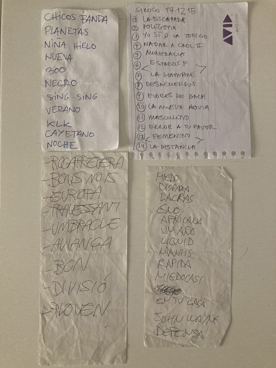 Ordenando mierdas salen setlists prehistóricos <a href="/carolinadurante/">CAROLINA DURANTE</a> <a href="/JuventudJuche/">Juventud Juché</a> <a href="/espiritusantpop/">espíritusanto</a> y Univers