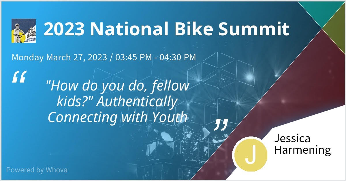 Check out WVICL Coach Supporter Jess presenting on Monday March 27 at the National Bike Summit! Her topic is "Connecting with Kids Through Bikes." Thanks for representing us in such a positive way, Jess! 
buff.ly/40tcGC5 

#WVICL #NICA #MoreKidsOnBikes #WVRocks