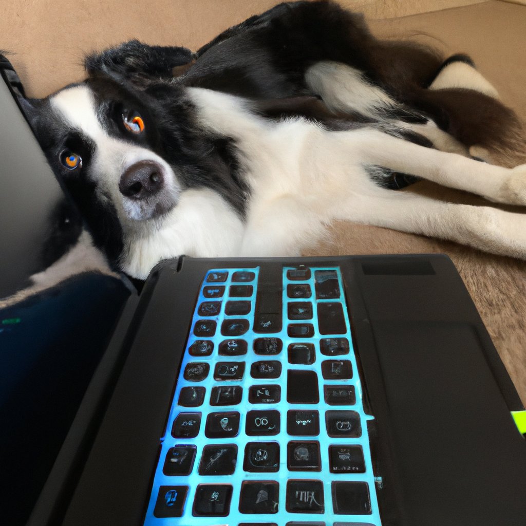 TechieDogs's tweet photo. Border Collie dog progamming at Spa with a Dell XPS. #TechieDogs https://t.co/mVocqpCaeO