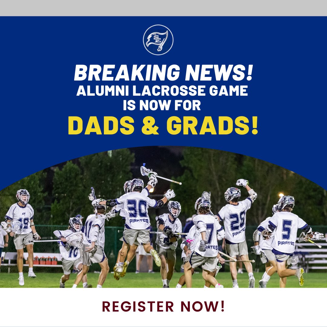 StEdsVero's tweet photo. Alumni Lacrosse Game: Saturday, April 1
Calling all SES LAX alumni AND team dads: it's time to relive your lacrosse glory days! Learn more and register: https://t.co/9NX25Qr0aW
We look forward to watching you play! #HowSEScompetes https://t.co/qEkM2GsNZ0