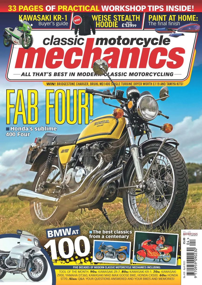 The April edition of Classic Motorcycle Mechanics is here. This month we've got a Honda CB400, Kawasaki ZR-7 &amp; lots more!🏍️

You can order it from the Classic Magazines website, or take a look at our latest subscription deals here ➡️classicmagazines.co.uk/digital22cmm