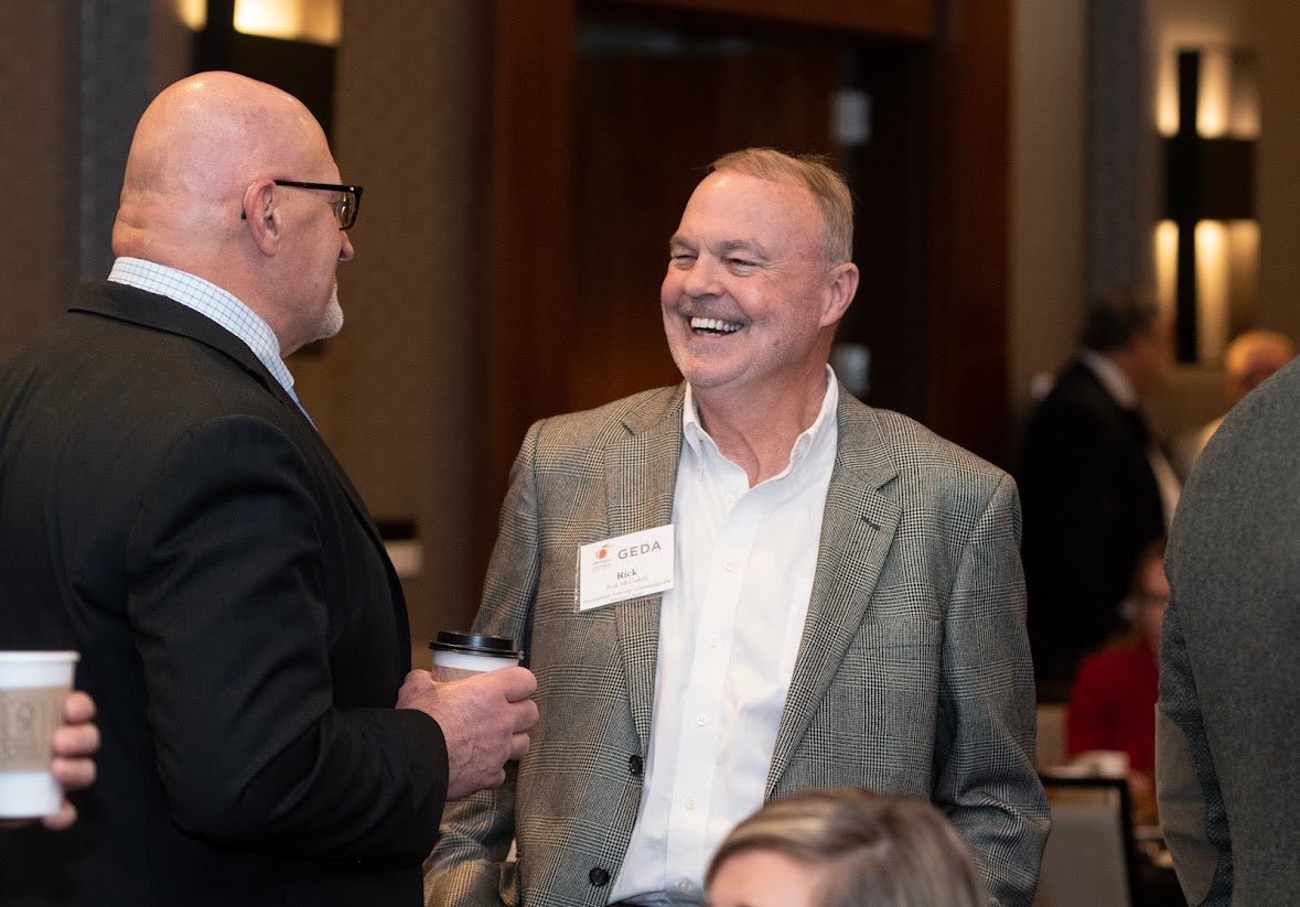 HamiltonGrant's tweet photo. We had our GEDA March Luncheon on Monday where we talked about Georgia’s firearm industry. Thanks to Daryl Ingram, Paul Lemke, Bret Vorhees, and Trevor Santos for sharing your insights with Georgia’s economic development community. 
@GEDA_1963 
@normaprecision 
@NSSF 
@TaurusUSA https://t.co/hvKB26vw2B