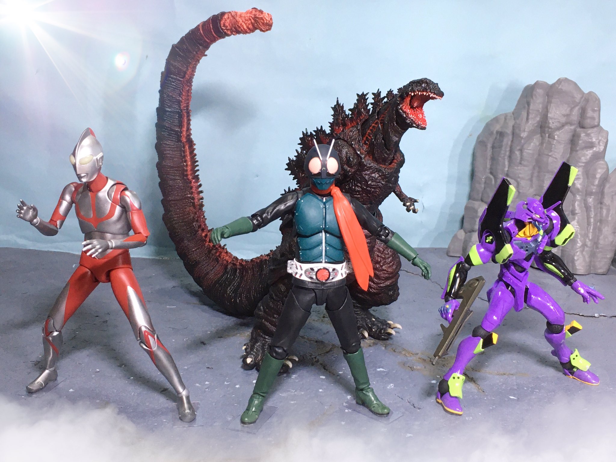 シン仮面ライダー　シンジャパンヒーローズ　ソフビ　フルコンプ　ゴジラ　エヴァ シン仮面ライダーシンジャパンヒーローズソフビフルコンプゴジラエヴァ