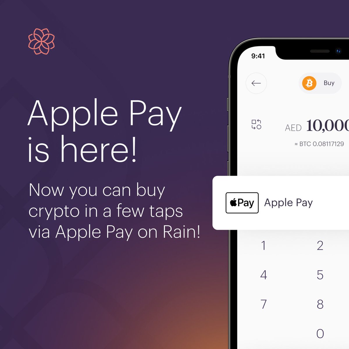 Rain is excited to announce the integration of Apple Pay as a new payment  method for customers in Qatar, Kuwait, UAE, and Bahrain. With the  integration of Apple Pay, Rain customers can