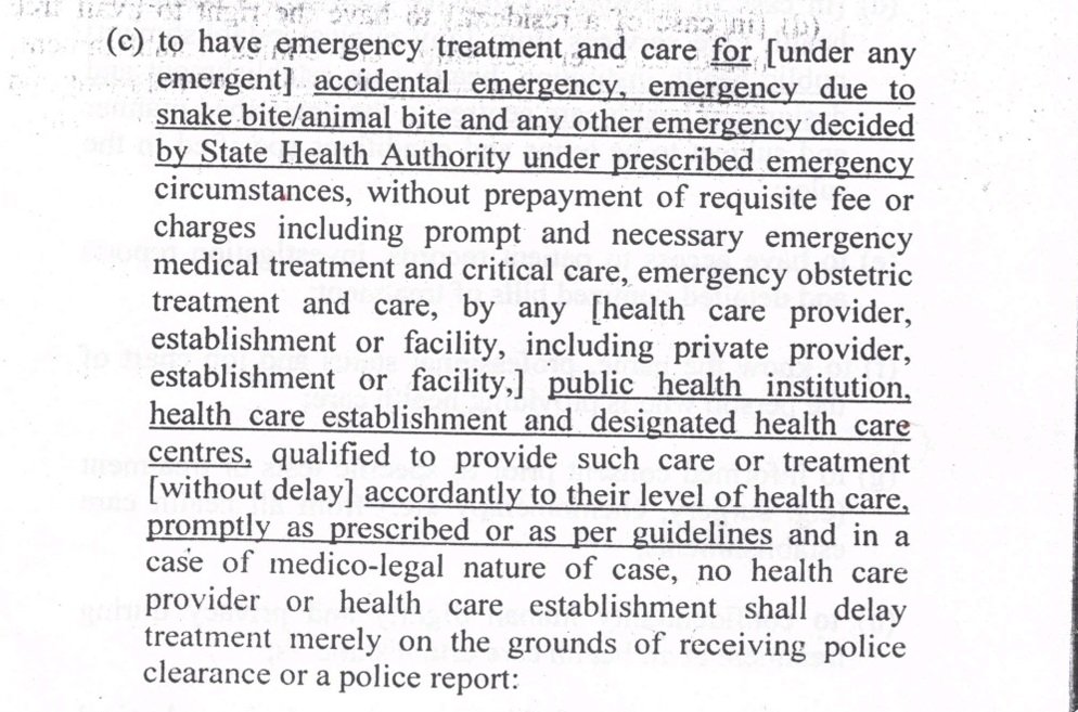 ChhayaPachauli's tweet photo. THREAD
Among the many misleading messages being circulated by protesting doctors about #Rajasthan's #RightToHealthAct a major one is :
"the Act forces pvt. hospitals to provide free treatment."
THAT'S NOT TRUE !
Let me explain. Plz see below clips from the act. 👇
+ https://t.co/XTouvwwY5c