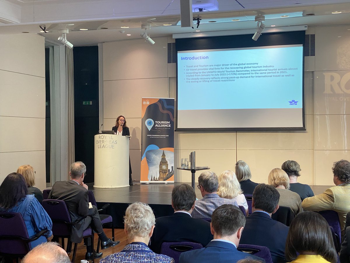 tourismsvoice's tweet photo. Great to get an @IATA perspective at our conference given that air travel is such a key driver of tourism. We’ve already heard from other speakers how close the link is between new air routes and growth. https://t.co/OEZf6A3LtW