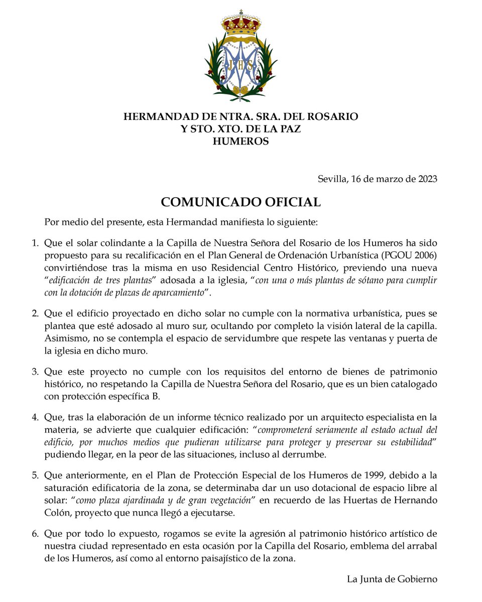 <a href="/antoniomunozsev/">Antonio Muñoz</a> <a href="/tubarriosevilla/">Tu Barrio. Sevilla</a> @jmfloresSVQ <a href="/Ayto_Sevilla/">Ayuntamiento de Sevilla</a> En el barrio de los Humeros tb estamos esperando la solución #LosHumerosamenazado
