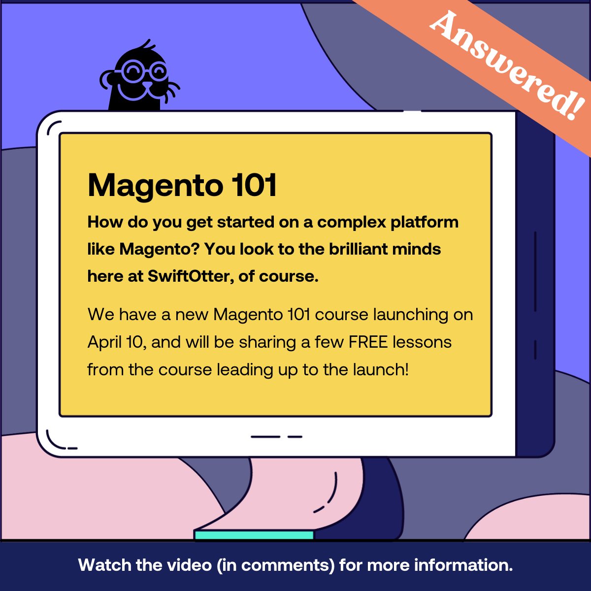 We are excited to be going back to the basics with this brand new course. Magento 101 launches April 10 and is being taught by the brilliant <a href="/ChrisNanninga/">Chris Nanninga</a>. Be sure to check out the video in the comments– the first of a few FREE lessons we will be sharing!
#swiftotter #magento101