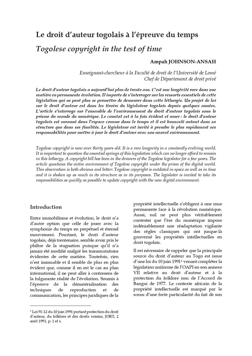 Revue Francophone de la Propriété Intellectuelle tweet media