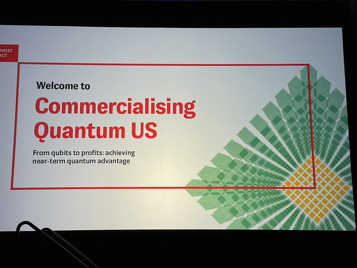 Economist Quantum conference on the hype and reality of #quantum. Use cases of fraud detection, portfolio optimization, DNA sequencing, simulation across materials, machine learning and optimization. Not production  ready #EconQuantum @IBMQuantum @TheEconomist @EYnews