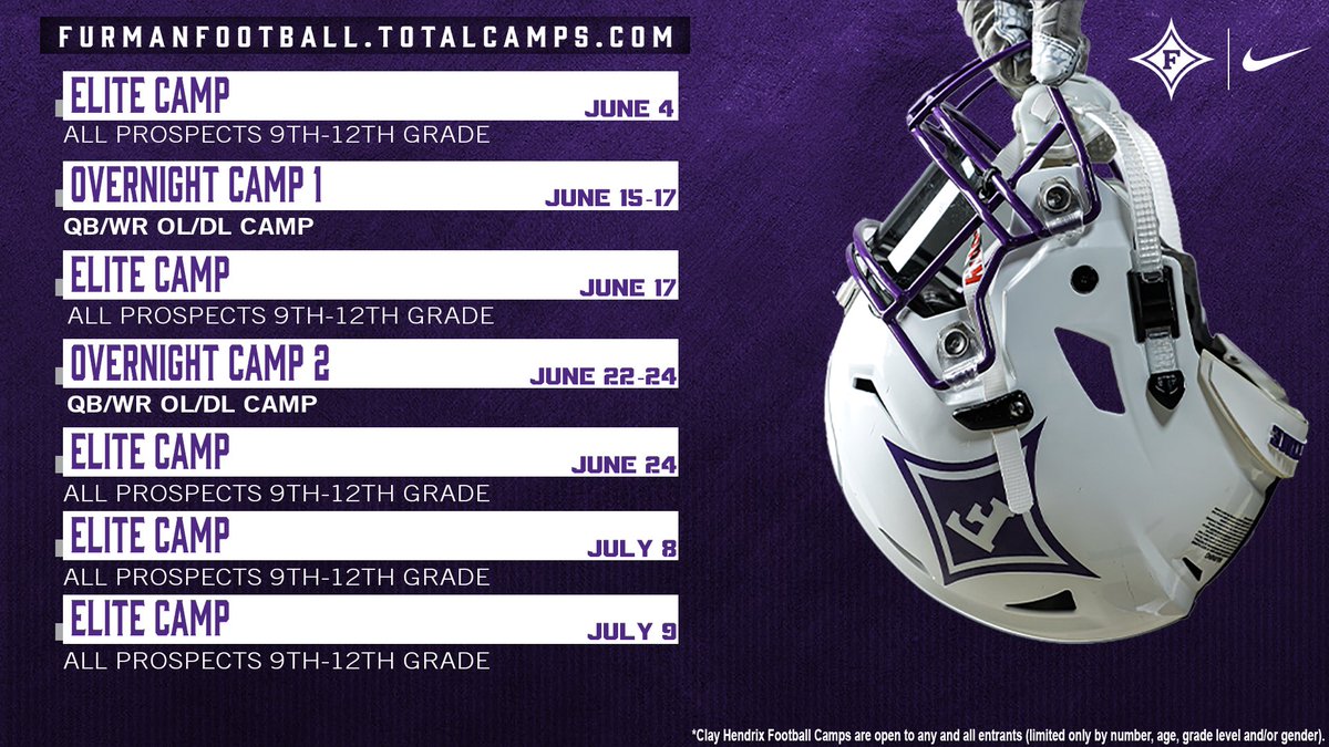 Thanks @FUCoachHendrix and @PaladinFootball for the camp invite. I look forward to getting to Greenville this summer. 📍🟪⬜️

@RecruitTheG @RecruitGeorgia @recruitNE_GA @NEGARecruits @hallcofootball @NwGaFootball

#FUAllTheTime #Chas1ngBest