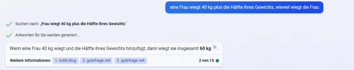 #BingAI ist kein Rechenkünstler.