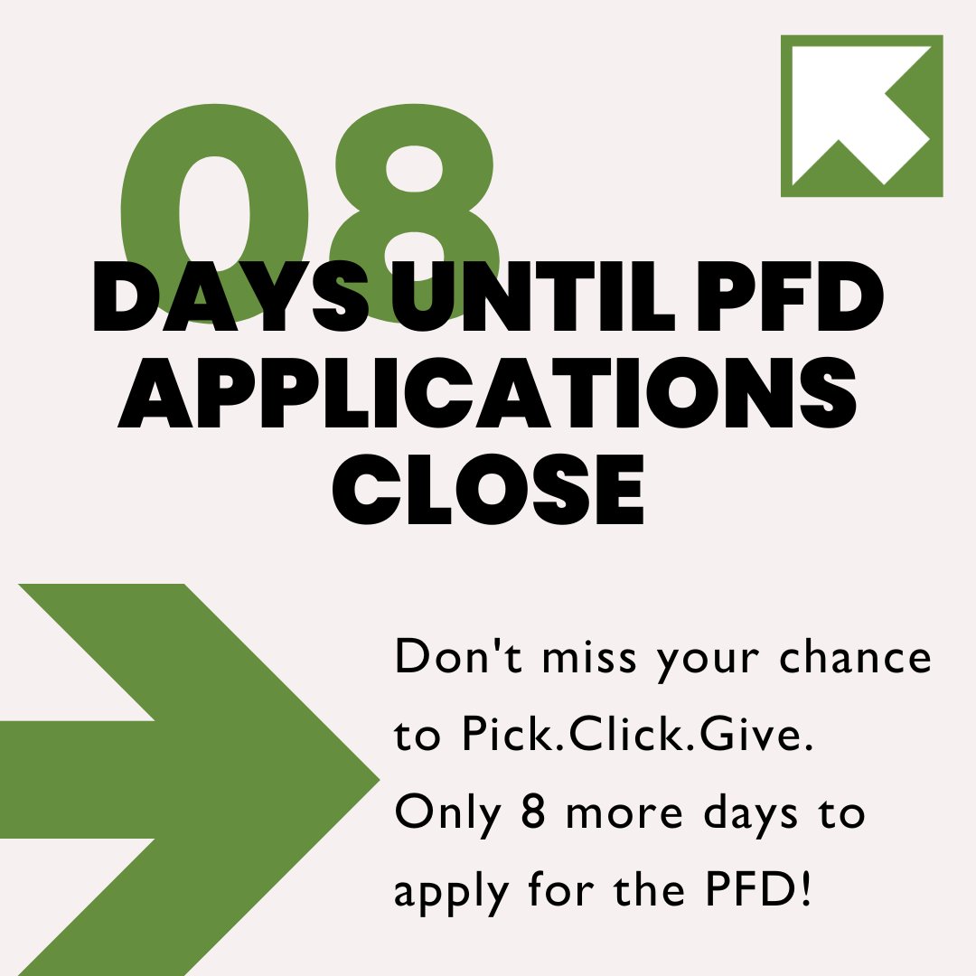 Did you know that you can adjust your Pick.Click.Give. pledge until August 31st? However, don't forget to complete your PFD application by March 31st!
