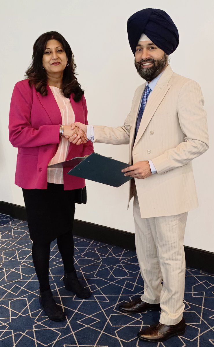 RtnManpreet (@rtnmanpreet) on Twitter photo It is indeed a pleasure to be associated with <a href="/Sharonjandu12/">Sharon Kaur Jandu</a> OBE , Yorkshire Asian Business Association (<a href="/yabasocial/">YABA</a> ) and @northern_asian & signing of MOU for <a href="/ICIBIndia/">Indian Chamber Of International Business</a> on enhancing bilateral trade between #MSME of #India & #UK.
<a href="/HCI_London/">India in the UK</a> <a href="/MEAIndia/">Randhir Jaiswal</a> <a href="/UKinIndia/">UK in India🇬🇧🇮🇳</a> It is indeed a pleasure to be associated with <a href="/Sharonjandu12/">Sharon Kaur Jandu</a> OBE , Yorkshire Asian Business Association (<a href="/yabasocial/">YABA</a> ) and @northern_asian & signing of MOU for <a href="/ICIBIndia/">Indian Chamber Of International Business</a> on enhancing bilateral trade between #MSME of #India & #UK.
<a href="/HCI_London/">India in the UK</a> <a href="/MEAIndia/">Randhir Jaiswal</a> <a href="/UKinIndia/">UK in India🇬🇧🇮🇳</a>