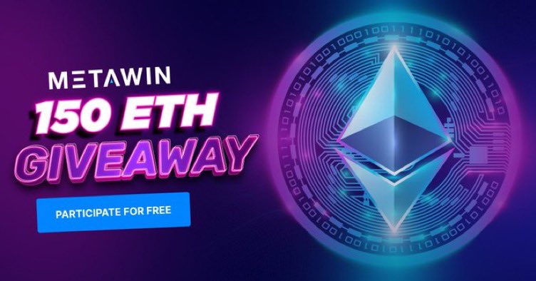💰 150 $ETH GIVEAWAY 💰

<a href="/Meta_Winners/">MetaWinners NFT</a> largest competition EVER is 100% FREE to enter! 🎉

❤️ + RT ♻️ + comment ETH wallet 💳

They’re Picking 1 winner to win 35 EXTRA free entries! 🎉

Enter Here: metawin.com/competition/45…

#nftcommunity #Metawin #ETH #ad