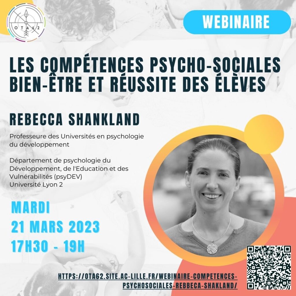 Le replay du webinaire "Compétences psychosociales : bien-être et réussite des élèves" est en ligne ! Tous nos remerciements à Rébecca Shankland et aux 152 participants ainsi qu'à <a href="/PerrineTaine/">perrine taine</a> pour l'animation et <a href="/RomualdDelattre/">Romuald Delattre</a> pour la technique ! ota62.site.ac-lille.fr/webinaire/