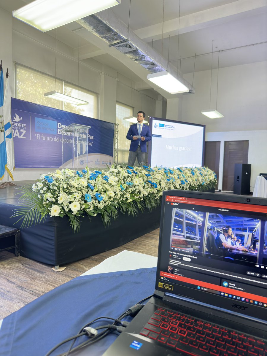 Relevancia de los Esports hoy en día, presentando dota 2 frente el foro de las Américas de la CDAG y Naciones Unidas.